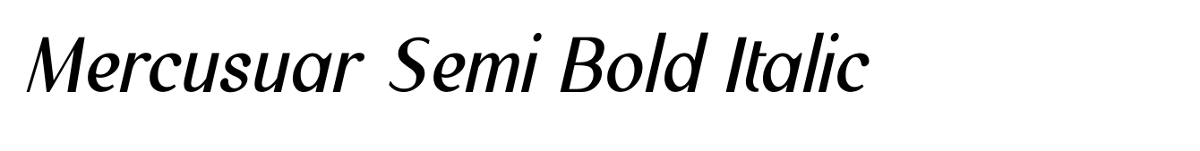 Mercusuar Semi Bold Italic